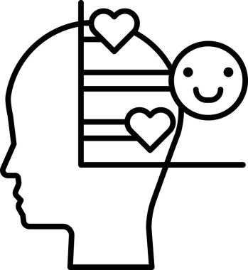 Gülen suratlı bir kafa ve tepesinde bir sıra kupa.