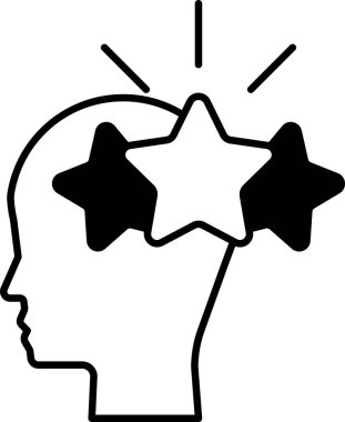 Üzerinde üç yıldız olan bir kafa.