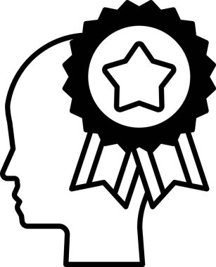 Üstünde kurdele olan bir kafa.