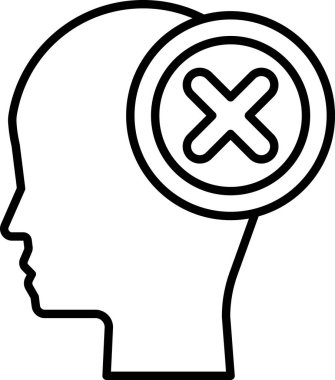 Ortasında haç olan bir kafa.