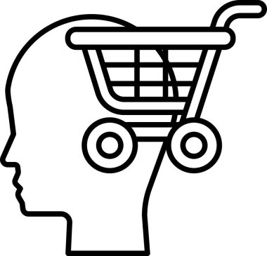 Üstünde alışveriş arabası olan bir kafa.