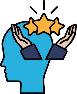 Üzerinde üç yıldız olan mavi bir kafa. Yıldızlar el ele tutuşuyor. Başı mavi bir daire ile çevrili.