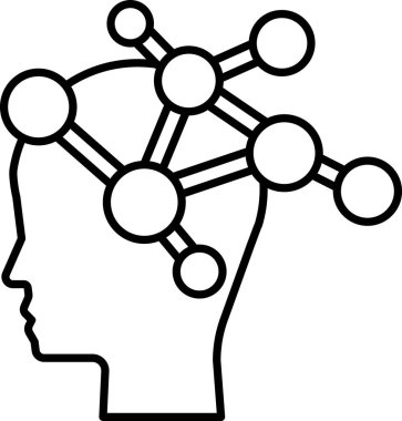 Bir sürü küçük daireli beyni olan bir kafa.