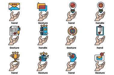 Bir dizi el çizimi ve sanat tarzı şeyler.