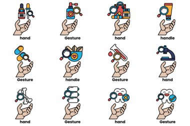 Bir dizi el çizimi ve sanat tarzı şeyler.