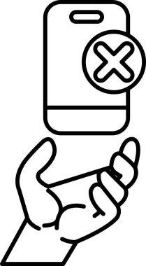 Üzerinde kontrol işareti olan bir cep telefonunu tutan bir el.