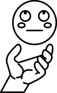 Yüzü kızaran bir el tutuyor