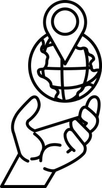 Üzerinde iğne olan bir küreyi tutan bir el.