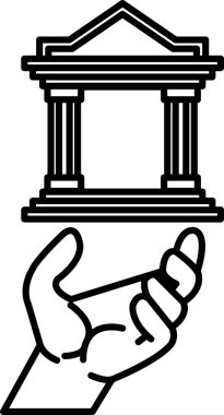 Bir el havada bir bina tutuyor.