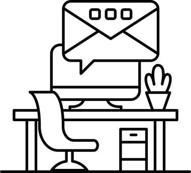 Klavyesi ve faresi olan bir bilgisayar masası