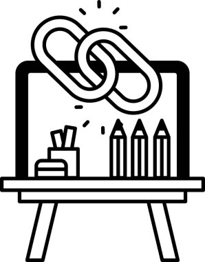 Beyaz arkaplanda bir zincir gösterilir