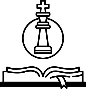 Bir satranç taşı çemberin ortasında bir haçla gösterilir.