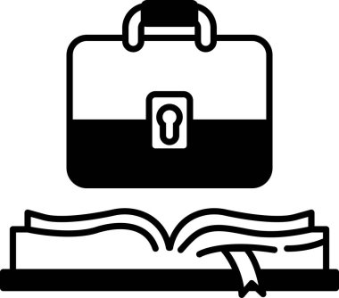 Bir kitap açmak için bir evrak çantası açılır.