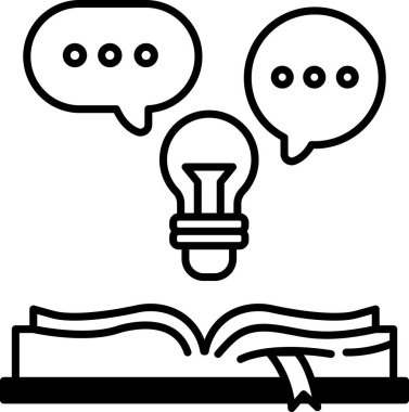 Kapağında ampul olan bir kitap.