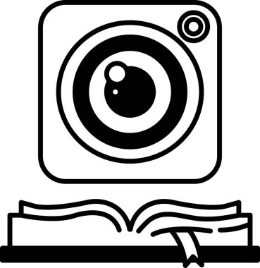 Ortasında daire olan bir kamera lensi.