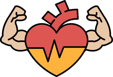 Bir kalp ve üzerinde 