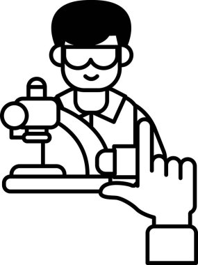 Bir adam gözlük takıyor ve bir şeyi işaret ediyor. Gülümsüyor. Görüntü siyah ve beyaz.