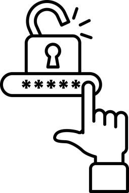 Bir el, anahtar delikli bir kilidi gösteriyor. Kilit açık ve anahtar deliği görünüyor.