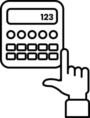 Üzerinde 123 ve 133 rakamları olan bir hesap makinesi. Bir el 133 numarayı işaret ediyor.