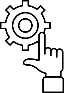 Siyah arka planı olan bir vitese bakan bir el. Bir kullanıcının bir makine veya aygıt ile etkileşime girmesi kavramı, muhtemelen ayarları veya seçenekleri ayarlamak için