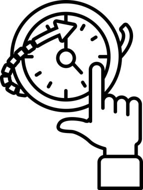 3 numarayı gösteren eli olan bir saat. Saat 3: 00 'e ayarlandı.