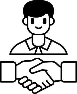 Bir adam başka bir adamla el ele tutuşuyor ve gülümsüyorlar. İki adam arasındaki güven ve dostluk kavramı