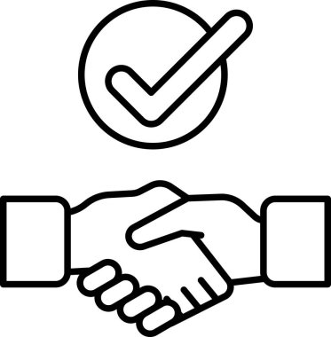 El sıkışmak, iki insan arasındaki anlaşmayı ve güveni simgeler. Görüntü, iki elin titrediği basit bir siyah beyaz çizim. Ortasında onay ya da anlaşmaya işaret eden bir işaret var.