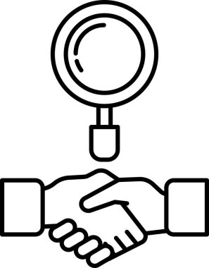 Ortasında büyüteçle titreyen iki elin siyah beyaz görüntüsü. İki kişi arasındaki güven ve işbirliği kavramı