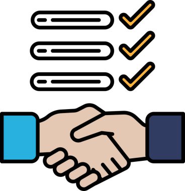 Üzerinde işaret olan başka bir eli sıkan bir el. Görüntü bir tokalaşmayla ilgilidir ve fikir iyi bir izlenim bırakmanın önemli olduğudur.