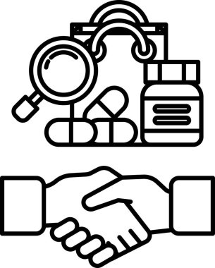 Arka planda büyüteçle titreyen iki elin siyah beyaz görüntüsü. İşbirliği ve ortaklık kavramı