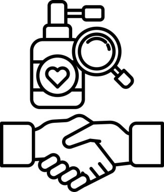 Üzerinde kalp olan bir şişe el dezenfektanı birine sunuluyor. İki insan arasındaki güven ve iyi niyet kavramı