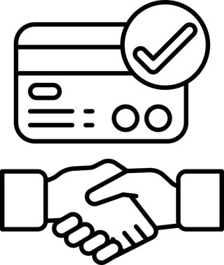 Bir iş anlaşmasını simgeleyen bir kredi kartı birine veriliyor. Söz konusu iki taraf arasında güven ve anlaşma kavramı