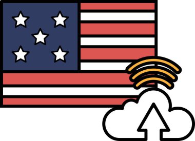 Yıldızlı ve çizgili bir bayrak yukarı bakan bir bulut ve bir çizgi ile gösterilir. Bulut yeni bilgi potansiyelini sembolize ederken, ilerleme ve büyüme kavramı