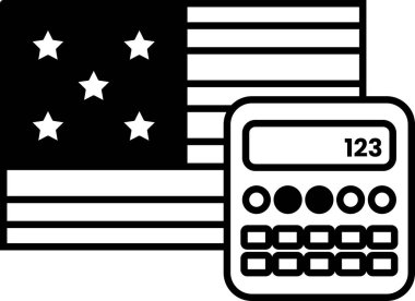 Amerikan bayrağının yanında bir hesap makinesi gösterilir. Hesap makinesi 123 'e ayarlı. Günlük yaşamda sayıların ve hesaplamaların önemi kavramı