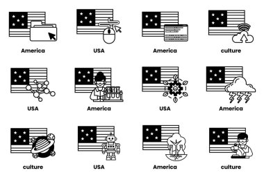 Resim, her biri farklı bir ülkeyi temsil eden on iki farklı bayraktan oluşan bir koleksiyon. Bayraklar bir ızgarada dizilmiş, her birinin kendine has bir tasarımı ve renk şeması var.