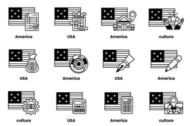 Görüntü, her biri farklı bir ülkeyi temsil eden 12 farklı bayraktan oluşuyor. Bayraklar siyah beyaz ve bir ızgarada dizilmiş.