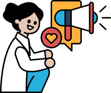 Önünde mikrofonla oturan bir kadın var. Mikrofon bir standda ve kamerayı gösteriyor. Kadın gülümsüyor ve mutlu. Olumlu düşünce ve coşku