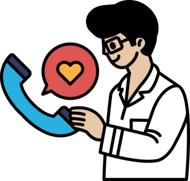 Bir adam telefonu tutuyor ve gülümsüyor. Telefonun üstünde kalp var.