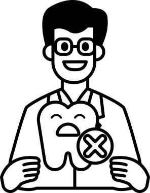 Bir adam diş fırçasını tutuyor ve gülümsüyor. Diş fırçasının üzerinde X harfi var. Görüntü, diş hijyeninin önemini ve onu ihmal etmenin sonuçlarını aktarıyor.