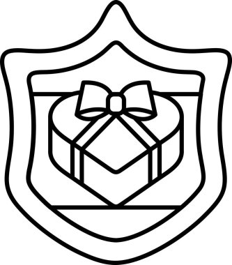 Üzerinde yay olan siyah beyaz bir kalp çizimi. Kalp bir kutunun içinde ve yay kutunun etrafına bağlı. Çizim bir sevgi ve sıcaklık hissi veriyor.