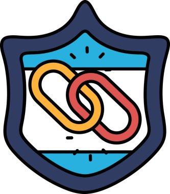 Kırmızı ve turuncu zincir sembollü mavi bir kalkan sergilenmektedir. Zincir sembol kalkanla bağlantılı, birlik ve güç hissi yaratıyor.