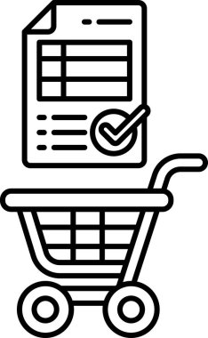 Makbuzunda işaret olan bir alışveriş arabası. Araba boş.