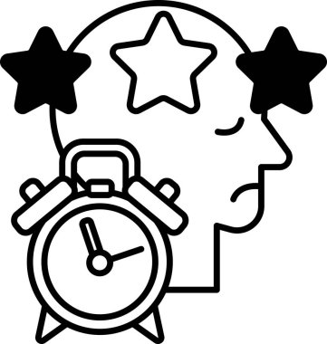 Kafası ve saati olan bir adamın elleri 3 ve 9 numaralarda.