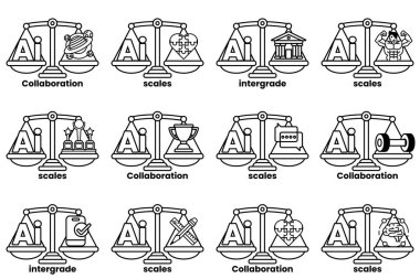 Teraziler siyah beyaz. Teraziler dengelendi.