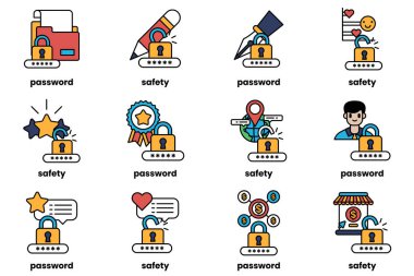 Parola anahtarlarının çizimleri ve sanat tarzında şeyler.