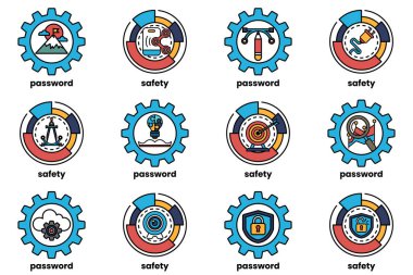 Dişlilerin ve anahtarların sanat tarzında bir çizimi