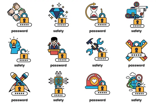 Parola anahtarlarının çizimleri ve sanat tarzında şeyler.