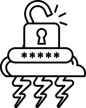 Anahtar deliği ve anahtarı olan bir kilidin siyah beyaz görüntüsü. Kilit açık ve anahtar deliği boş. Güvenlik ve koruma kavramı. Kilit açık ve anahtar deliği boş.