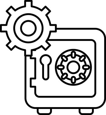 Üzerinde teçhizat olan bir kasanın siyah beyaz görüntüsü. Kasa açık ve teçhizat görünür durumda.