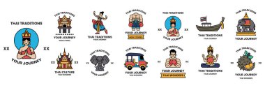 Tayland sembolleri ve simgeleri koleksiyonu